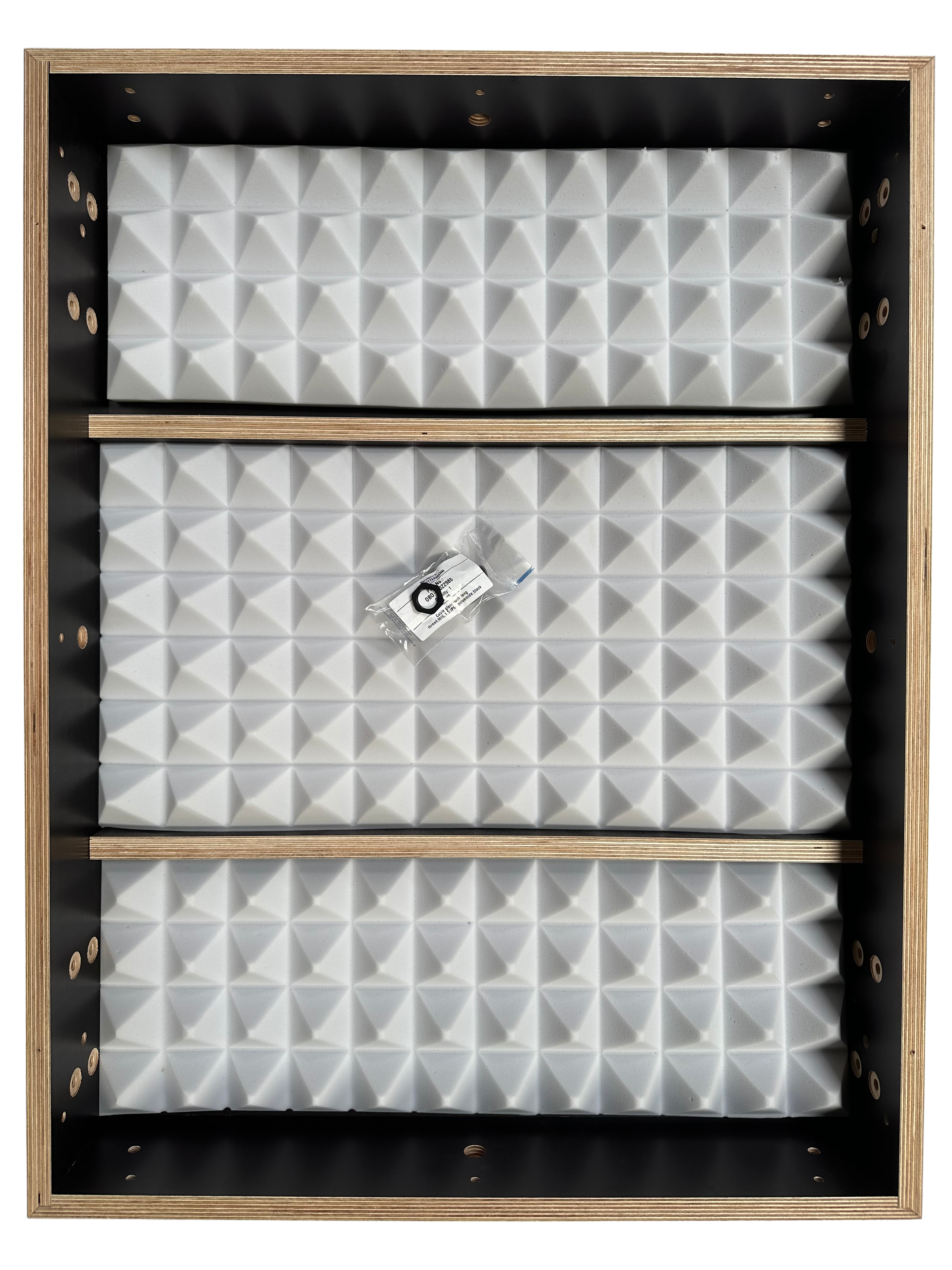 Open cerasonar installation frame (backbox) with acoustic insulation