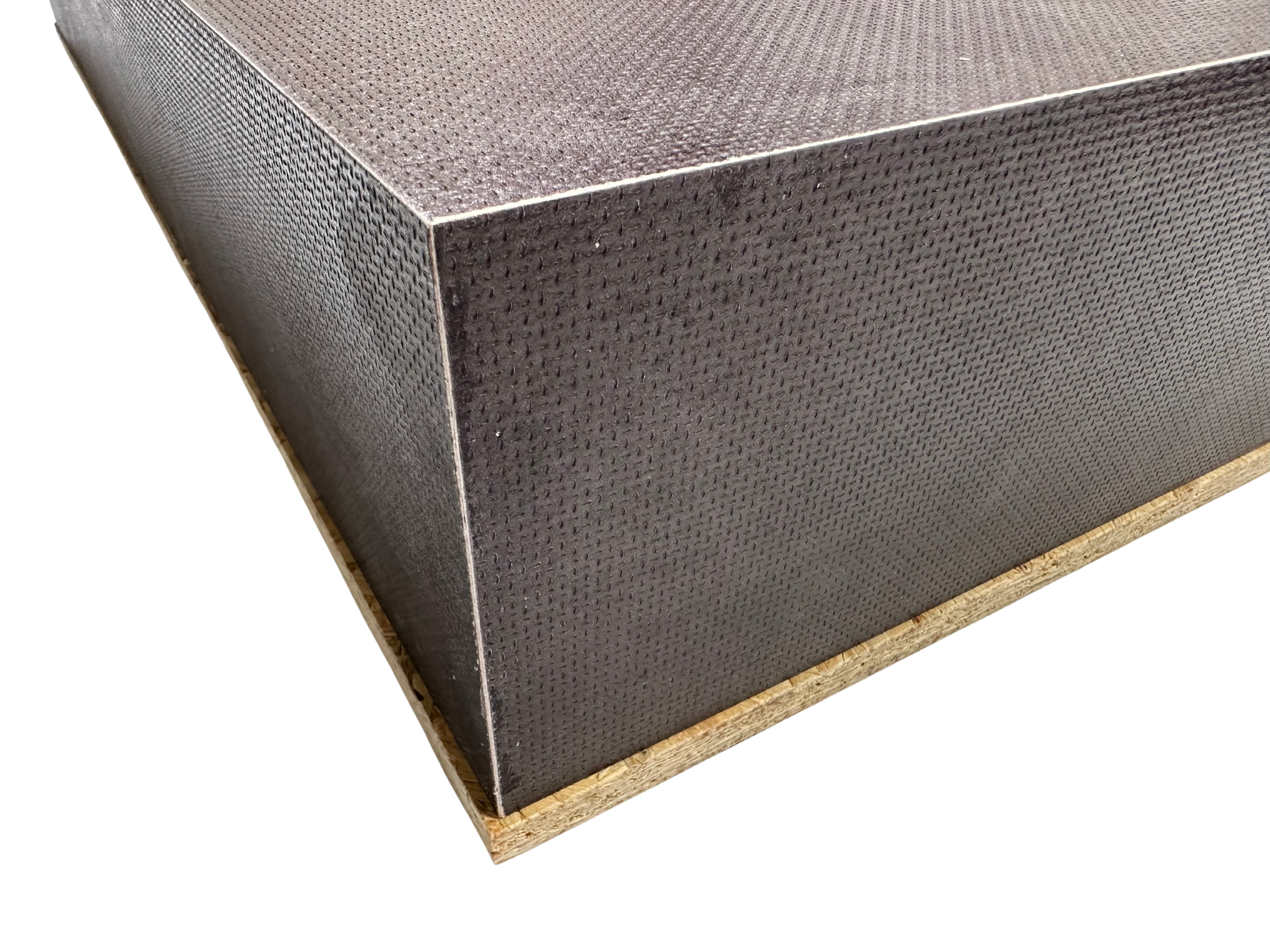 Material detail of a cerasonar installation frame (backbox)